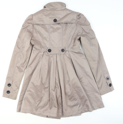 Womens UK Size 8 Lipsy Beige Trench Coat
