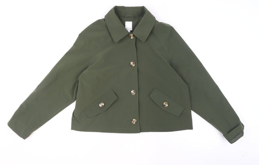 Womens UK Size 16 ELLE Green Basic Jacket