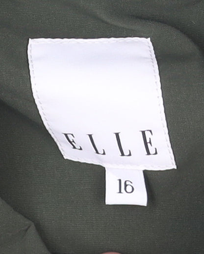 Womens UK Size 16 ELLE Green Basic Jacket