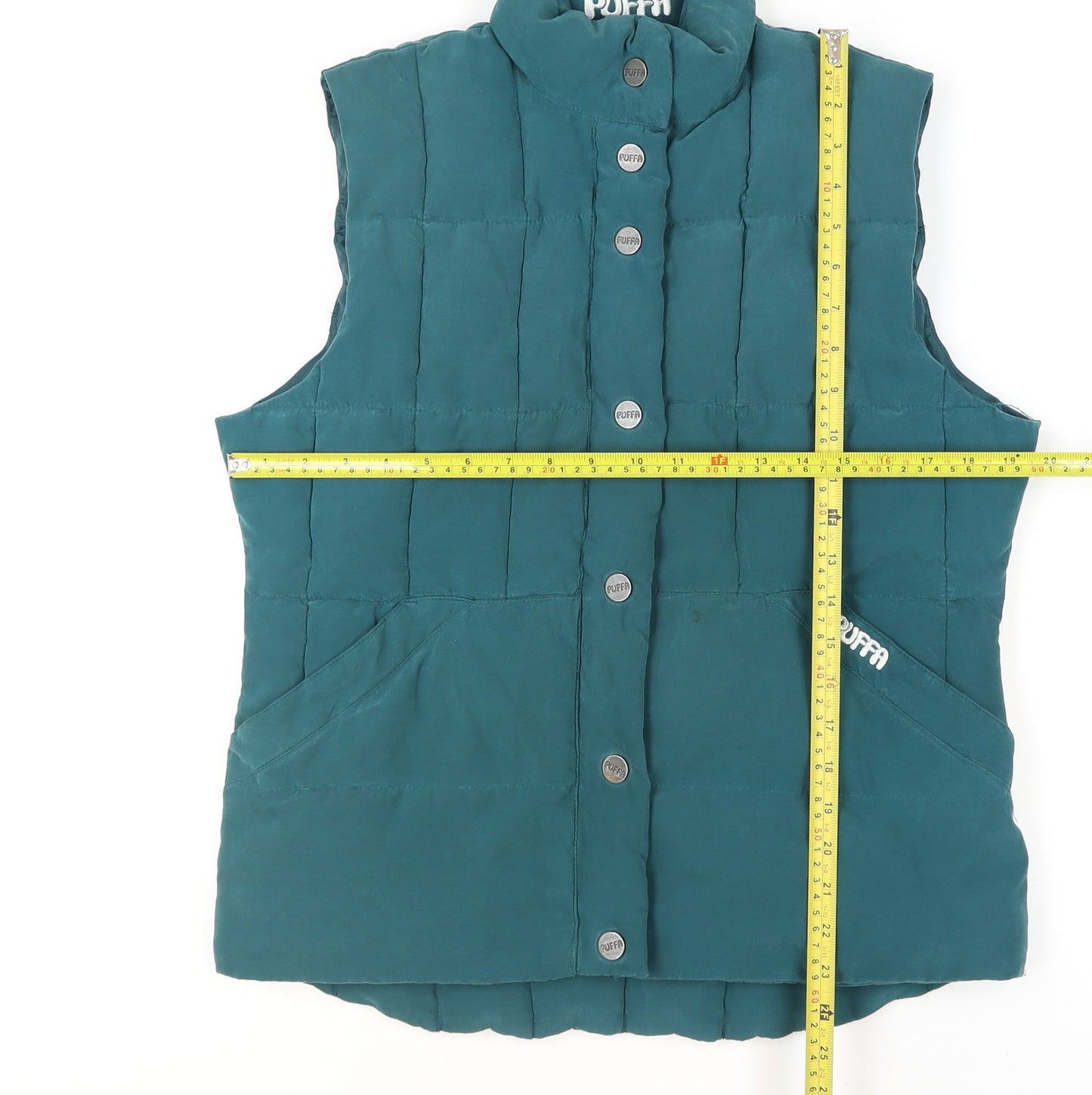 Womens UK Size 14 Puffa Green Puffer Jacket