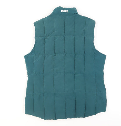 Womens UK Size 14 Puffa Green Puffer Jacket