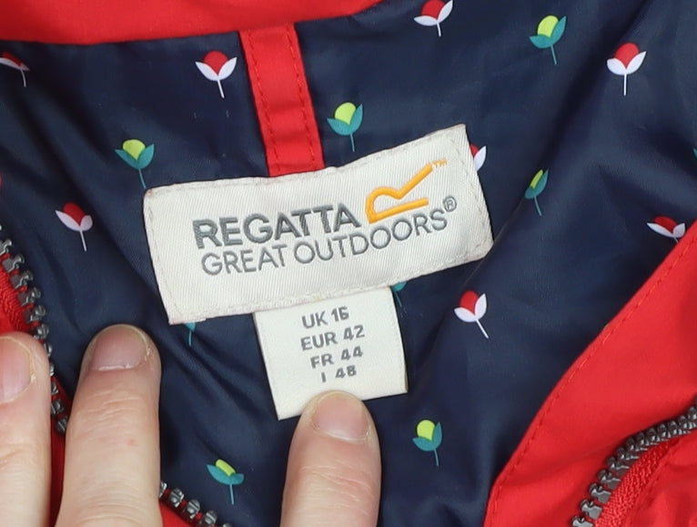 Womens UK Size 16 Regatta Red Parka Coat