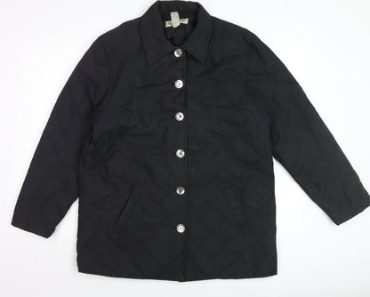 Mens UK Size M Orvis Black Quilted Coat