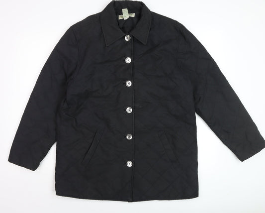 Mens UK Size M Orvis Black Quilted Coat