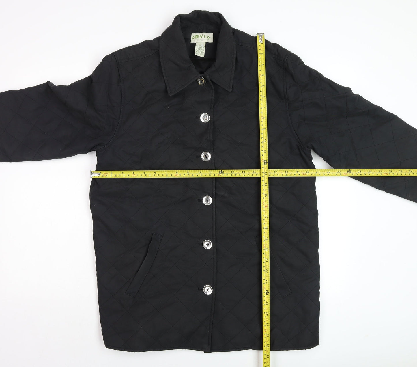 Mens UK Size M Orvis Black Quilted Coat