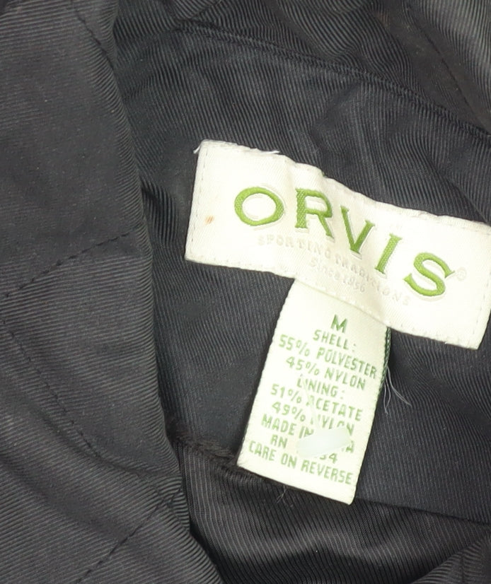 Mens UK Size M Orvis Black Quilted Coat