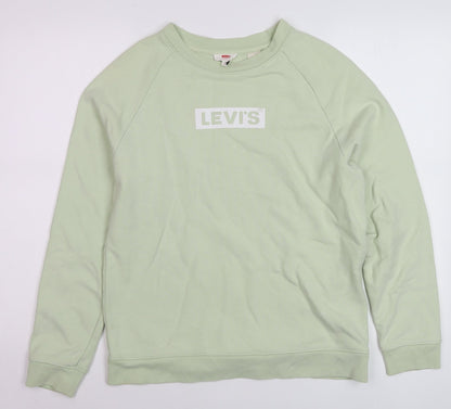 Womens UK Size S Levi's Green Pullover Sweatshirt