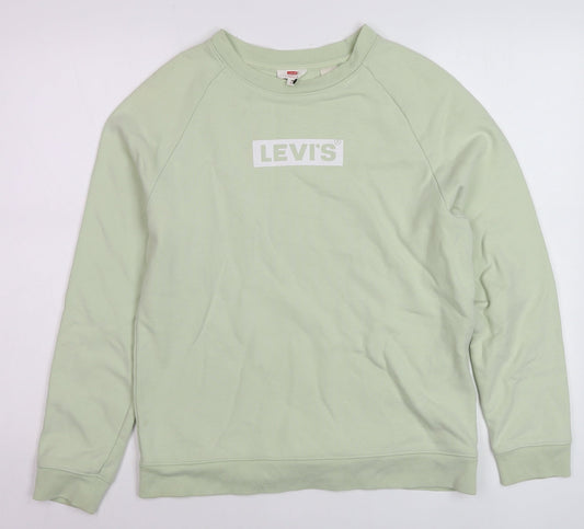Womens UK Size S Levi's Green Pullover Sweatshirt