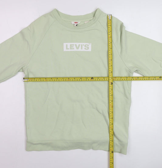 Womens UK Size S Levi's Green Pullover Sweatshirt