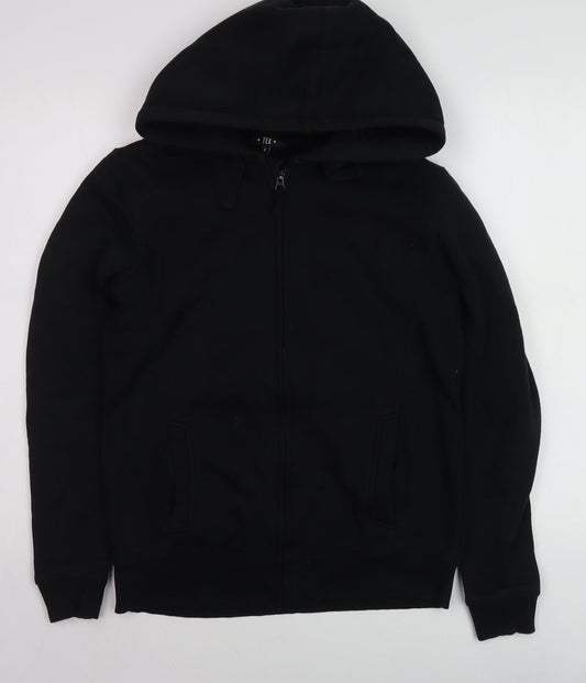 Mens UK Size S TEX Black Full Zip Hoodie