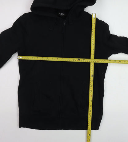 Mens UK Size S TEX Black Full Zip Hoodie