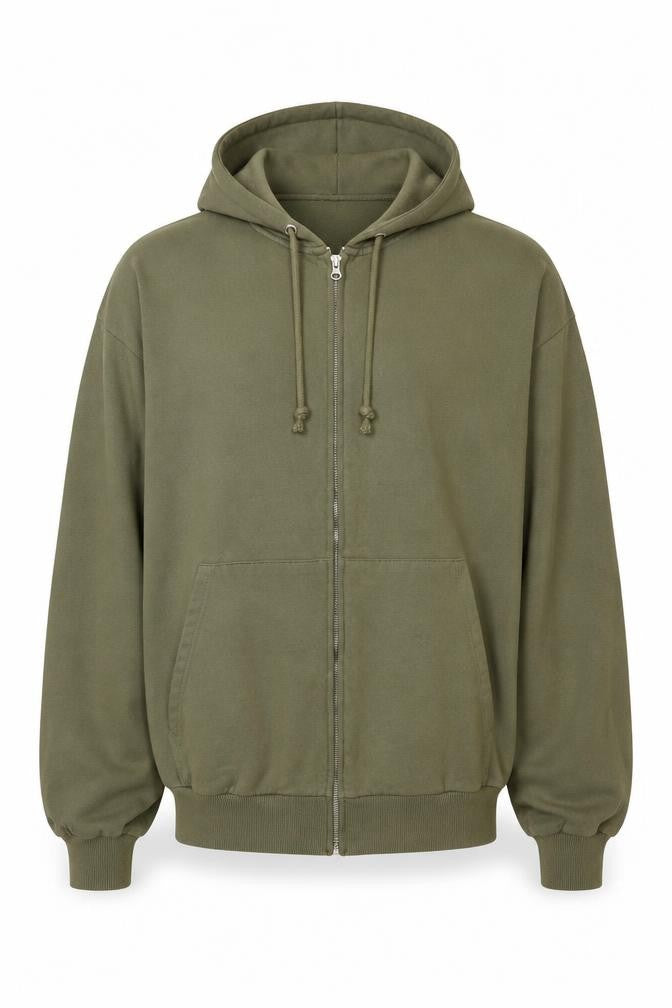 Mens UK Size M COLLUSION Green Full Zip Hoodie