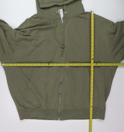 Mens UK Size M COLLUSION Green Full Zip Hoodie