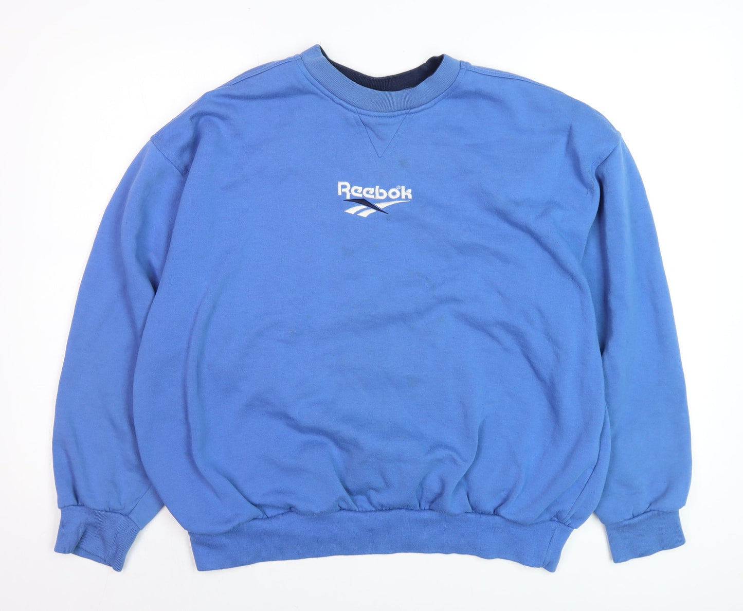 Mens UK Size L Reebok Blue Pullover Sweatshirt