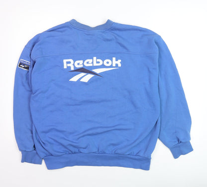 Mens UK Size L Reebok Blue Pullover Sweatshirt