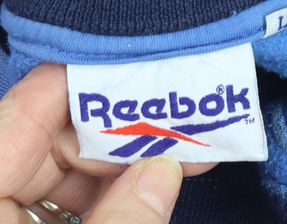 Mens UK Size L Reebok Blue Pullover Sweatshirt
