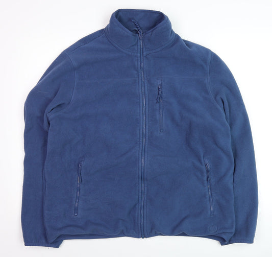 Marks and Spencer Men's Blue 2XL Fleece Full Zip Jacket