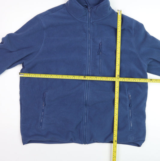 Marks and Spencer Men's Blue 2XL Fleece Full Zip Jacket