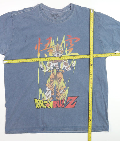 Dragon Ball Z Men's Blue Large Graphic T-Shirt Cotton Crew Neck