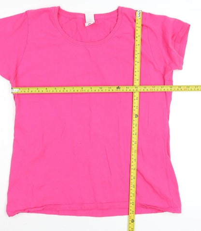 Fruit of the Loom Women's Pink XL Basic Cotton T-Shirt