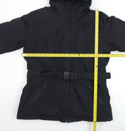 The North Face Womens Black M Belted Hooded Parka Jacket