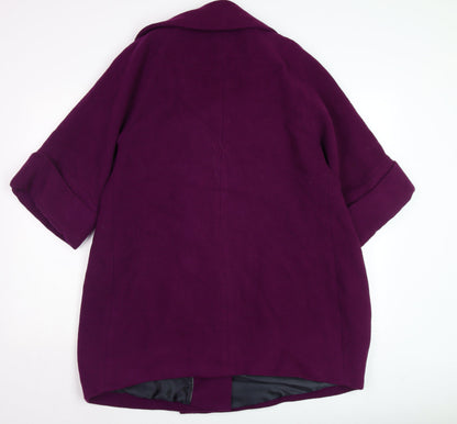 Womens UK Size 14 Marks and Spencer Purple Overcoat