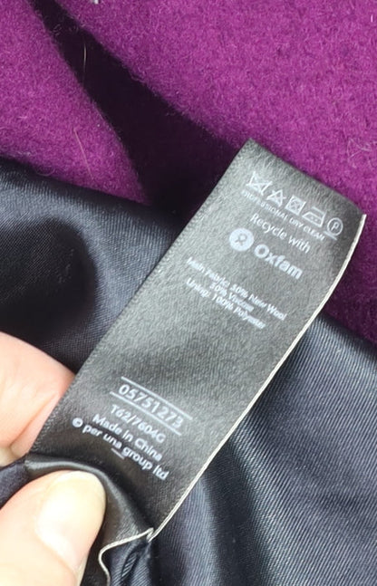 Womens UK Size 14 Marks and Spencer Purple Overcoat