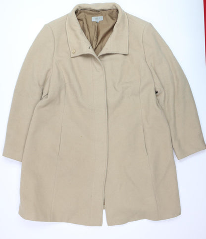Womens UK Size 22 Marks and Spencer Beige Overcoat