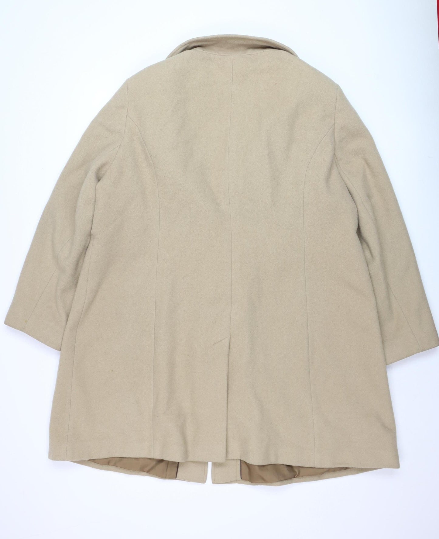 Womens UK Size 22 Marks and Spencer Beige Overcoat
