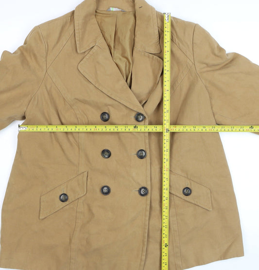 Womens UK Size 20 Marks and Spencer Beige Pea Coat