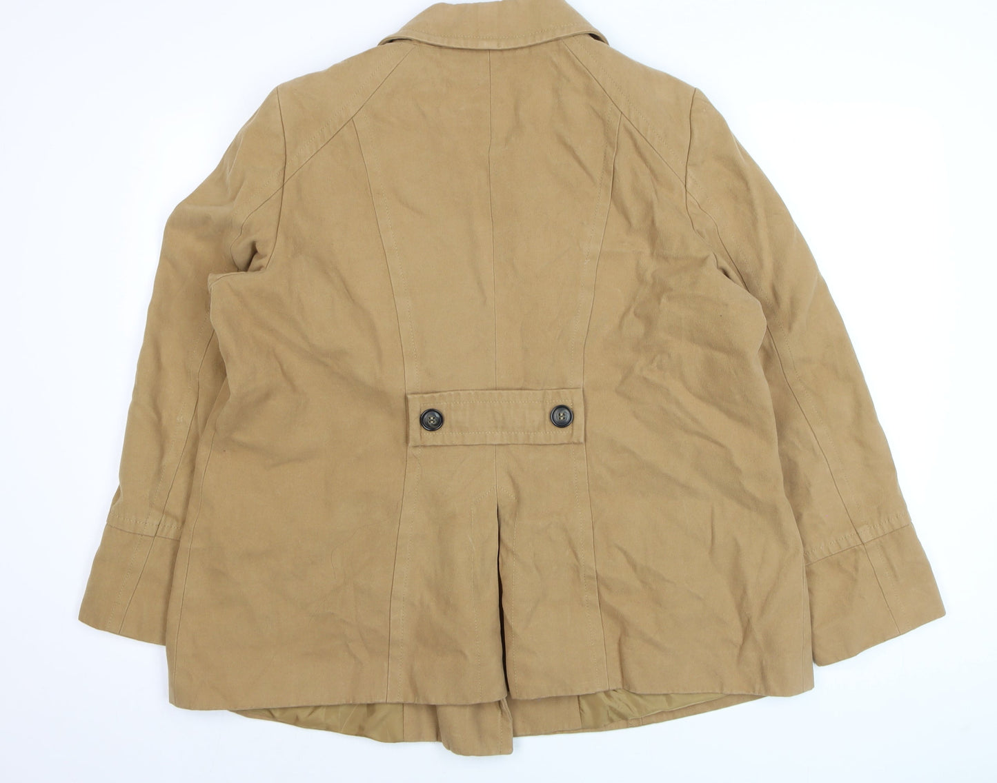 Womens UK Size 20 Marks and Spencer Beige Pea Coat