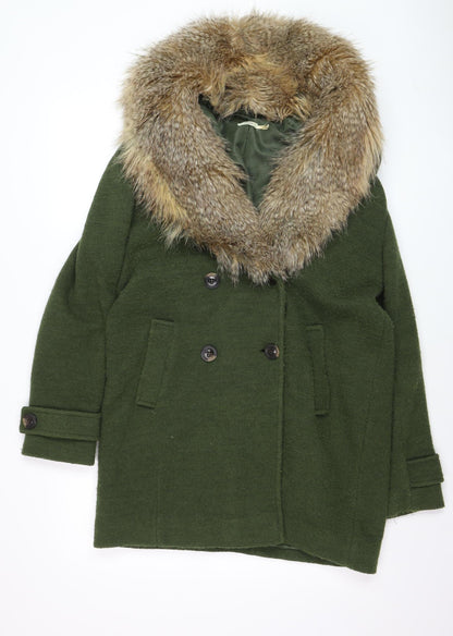 Womens UK Size M Kimchi Blue Green Pea Coat