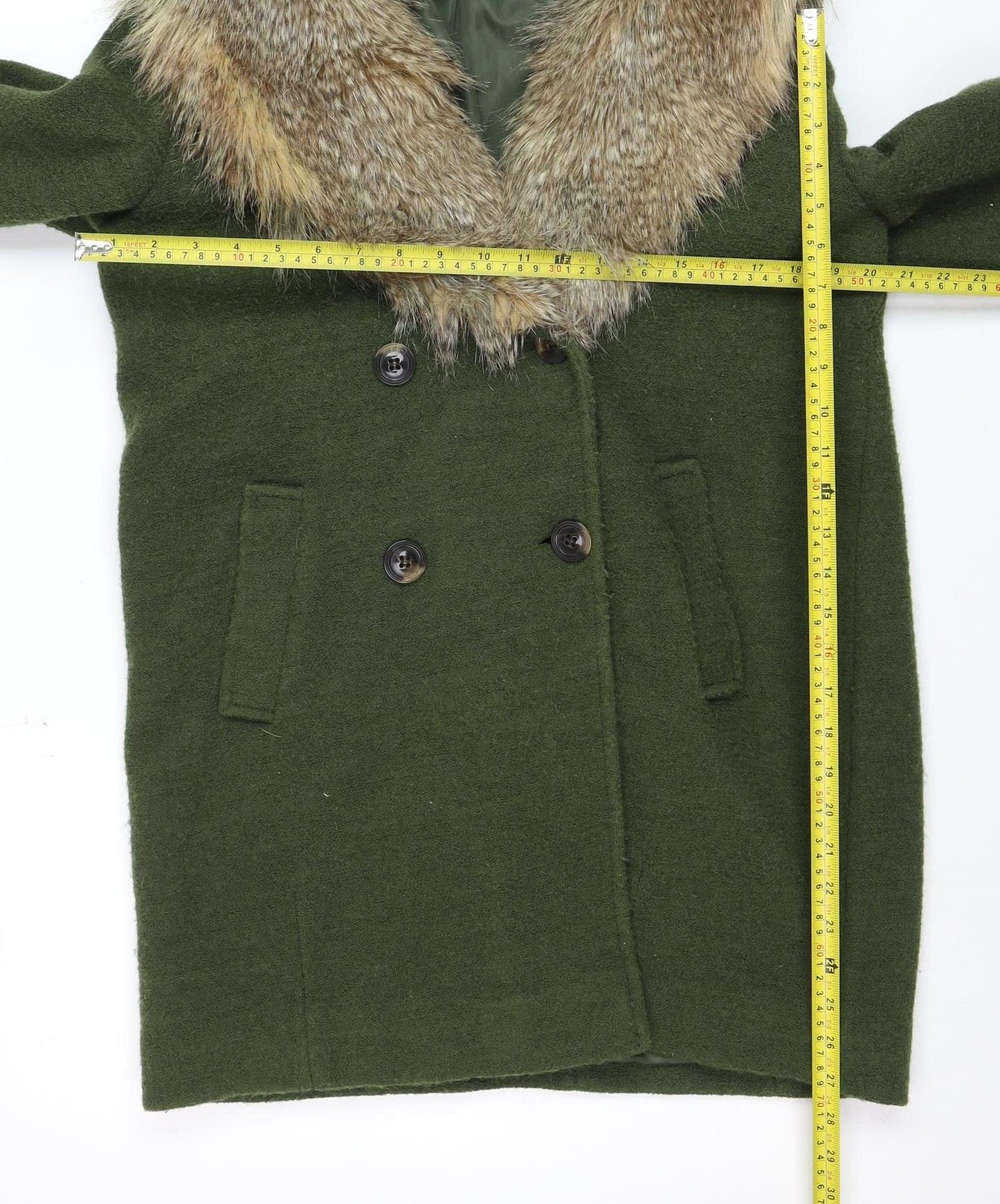 Womens UK Size M Kimchi Blue Green Pea Coat
