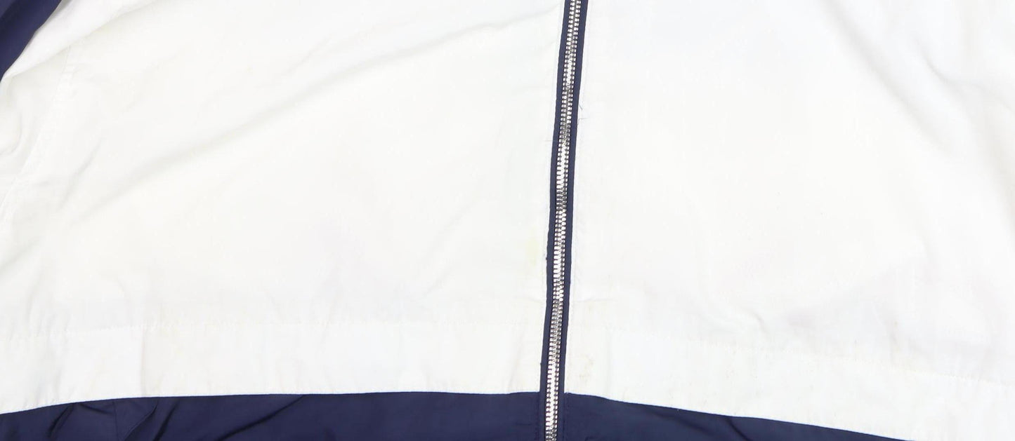 Mens UK Size L Tommy Hilfiger Blue Windbreaker Coat
