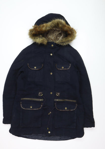 Womens UK Size 12 Falmer Heritage Blue Parka Coat