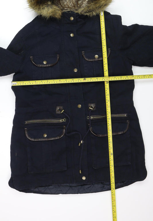 Womens UK Size 12 Falmer Heritage Blue Parka Coat