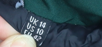 Womens UK Size 14 Superdry Green Puffer Jacket
