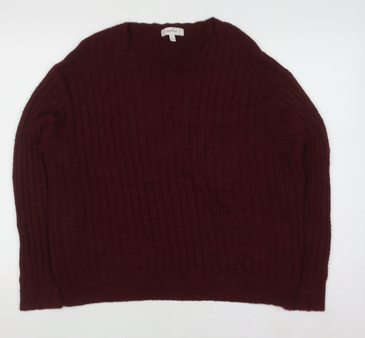 Womens UK Size L Marks and Spencer Red Pullover Jumper