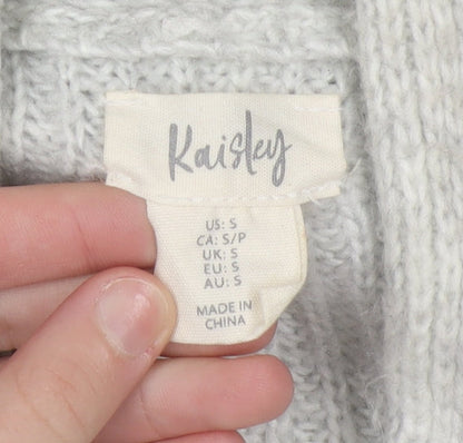 Womens UK Size S Kaisley Grey Cardigan Jumper
