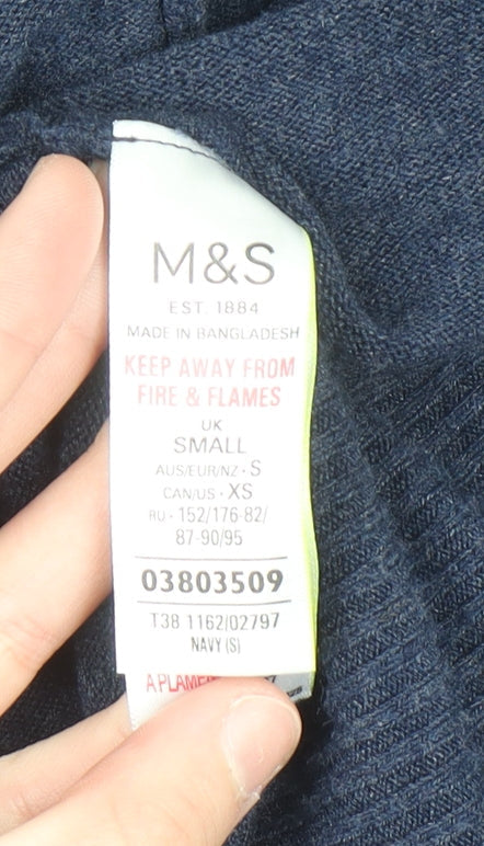 Womens UK Size S Marks and Spencer Blue Cardigan Jumper