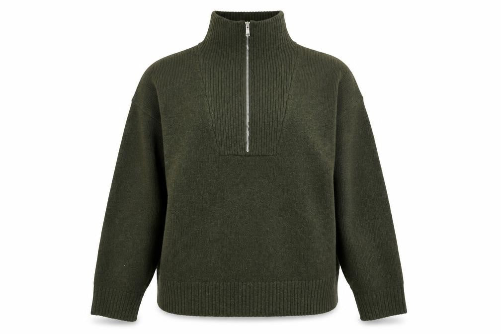 Womens UK Size L COLLUSION Green Full Zip Jumper