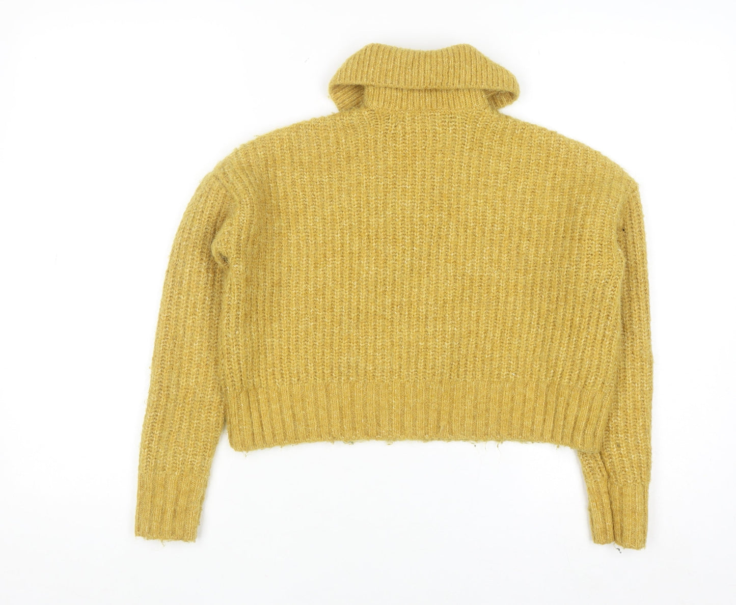 Womens UK Size S VERO MODA Yellow Henley Jumper