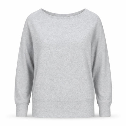 Womens UK Size M Apricot Grey Pullover Jumper