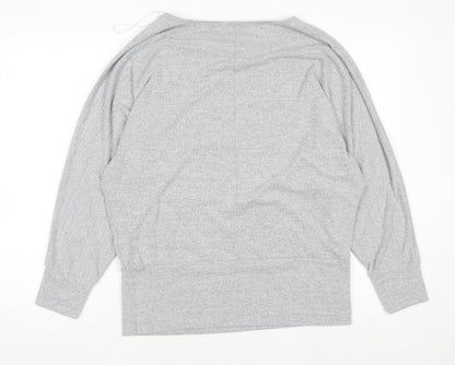 Womens UK Size M Apricot Grey Pullover Jumper