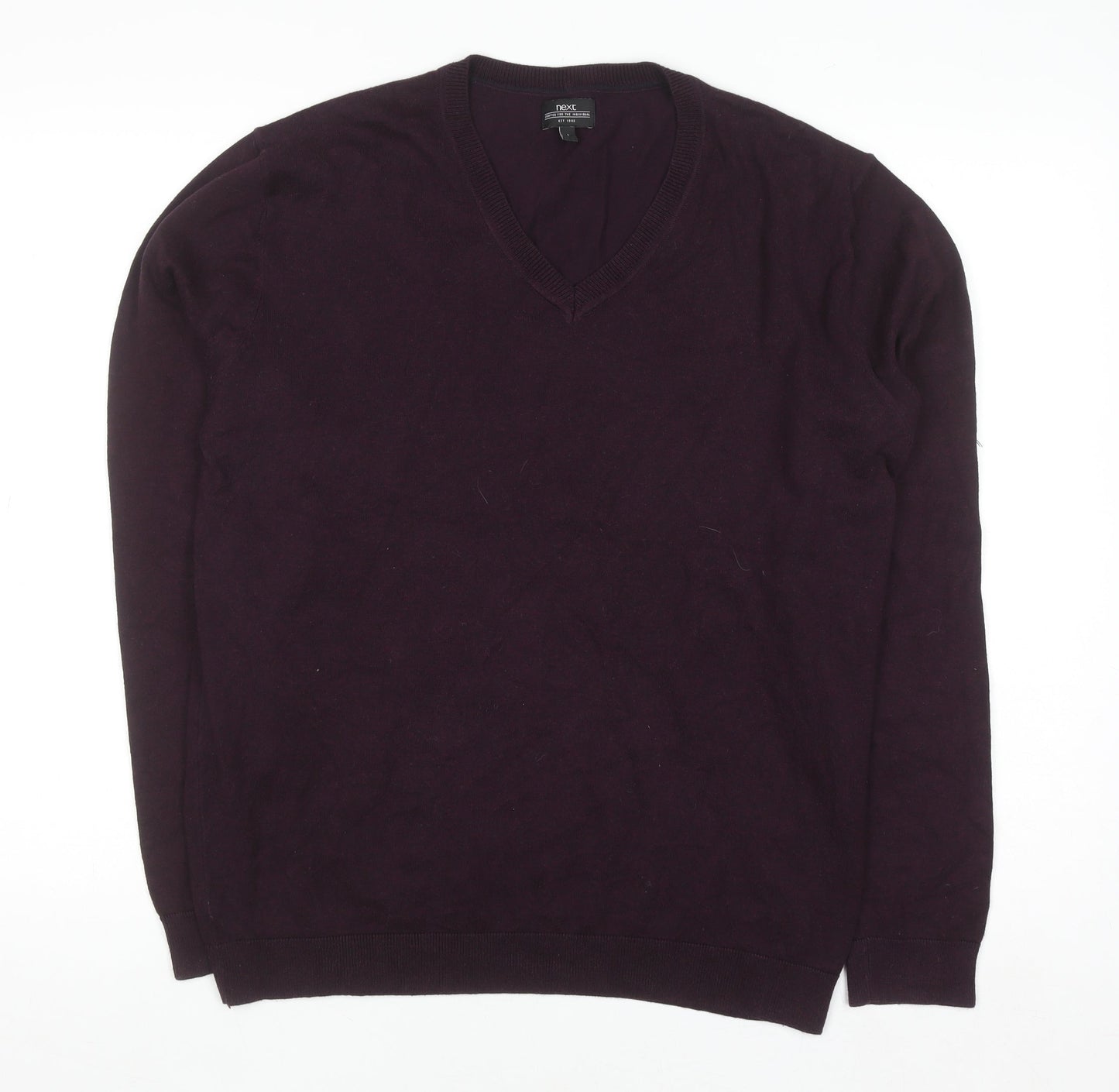 Mens UK Size L NEXT Purple Pullover Jumper