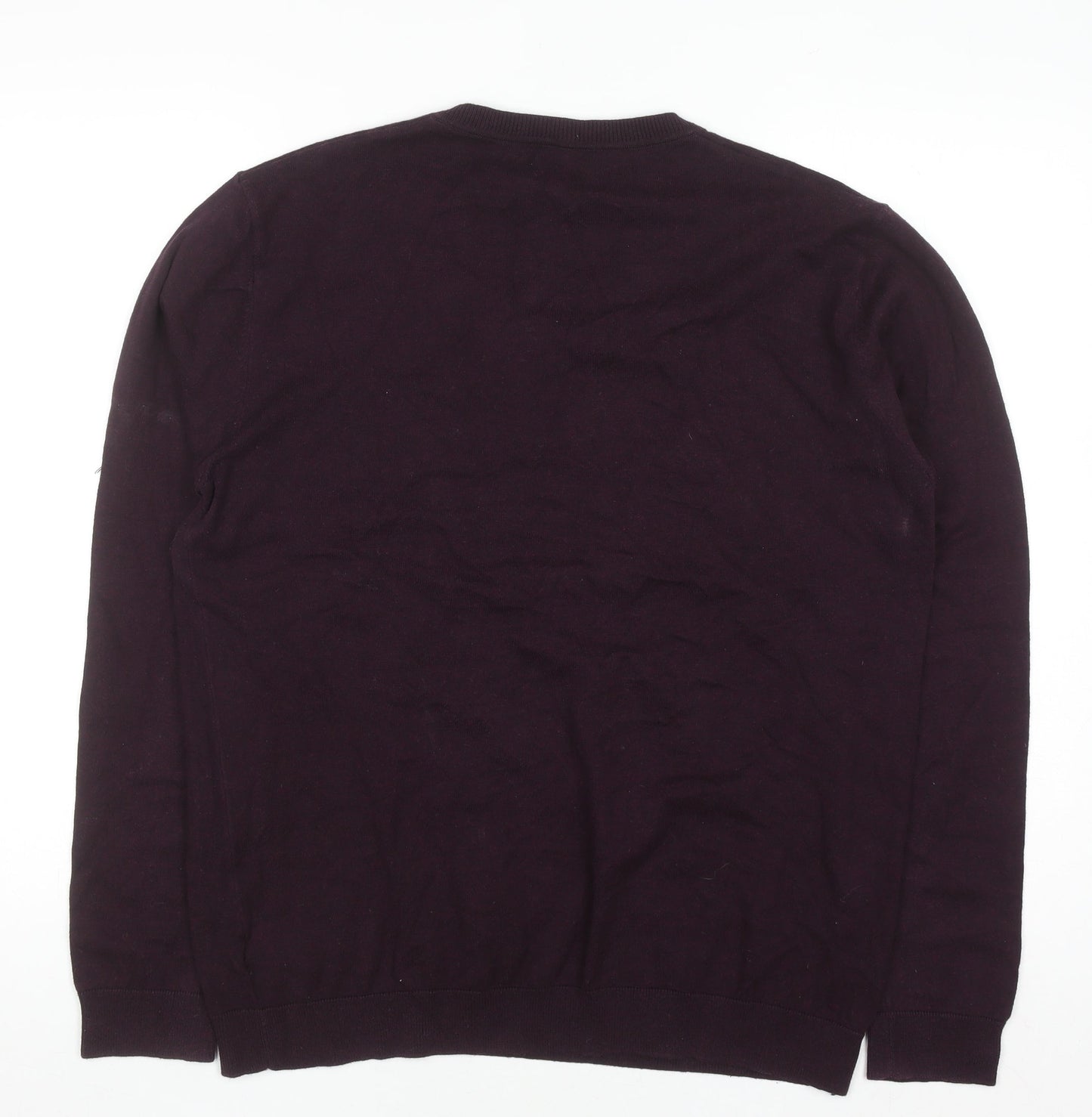 Mens UK Size L NEXT Purple Pullover Jumper