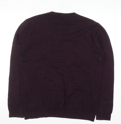 Mens UK Size L NEXT Purple Pullover Jumper