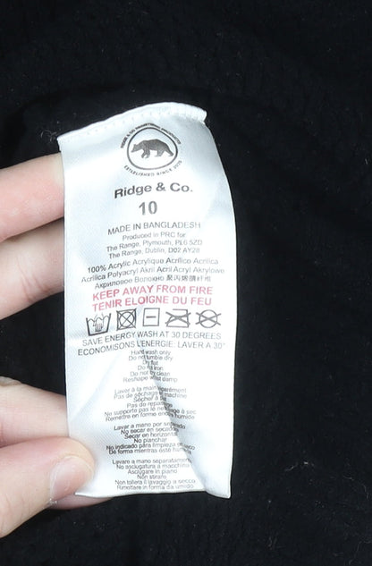 Ridge & Co Womens Black Knit Pullover Jumper Size 10
