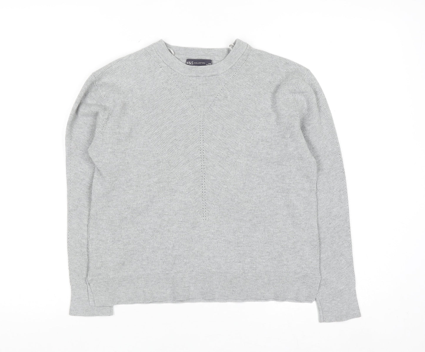 Womens UK Size 10 Marks and Spencer Grey Pullover Jumper