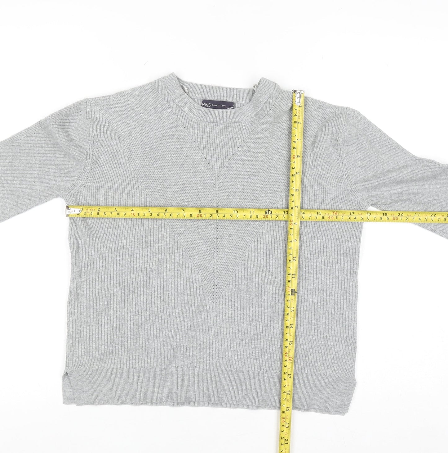 Womens UK Size 10 Marks and Spencer Grey Pullover Jumper